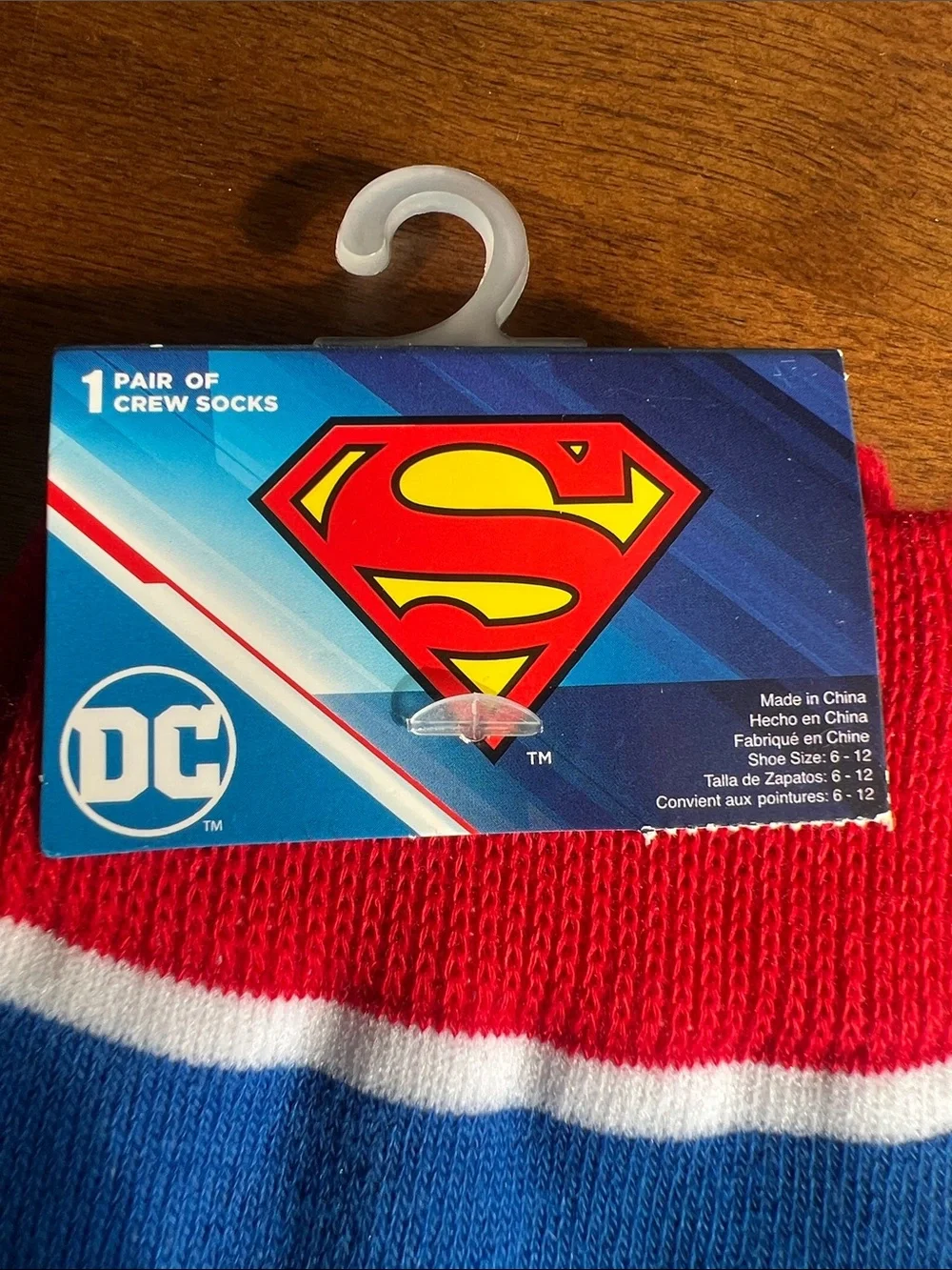 DC Men's Crew Socks -  Superman & Batman